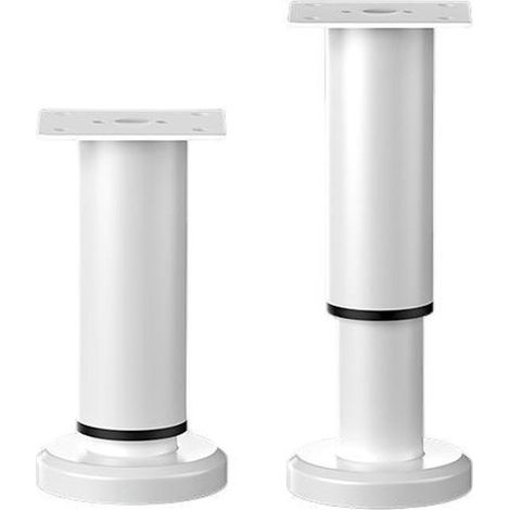 2 patas para muebles,Altura ajustable,Altura ajustable,12-19 cm,Patas metálicas de altura ajustable,Patas para muebles,12 x 6 cm,Blanco (1/5)