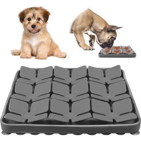 Tapis de Chien Snuffle Mat, Silicone Tapis de Leche Chien, Tapis Léchage Chien, Gamelle d'alimentation Lente, Tapis éducateurs pour Chiens Dog Puzzle Toys Tapis de Fouille (1/5)