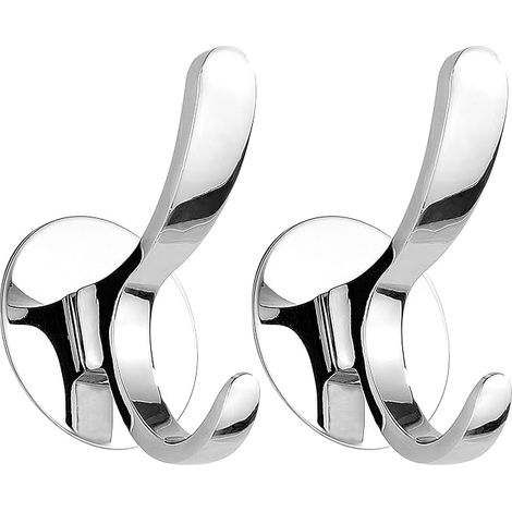 Coat Hook Wall Hook Towel Hook Polished Stainless Steel Coat Bathrobe Kitchen Tea Towel Installation without Damaging the Wall (1/5)