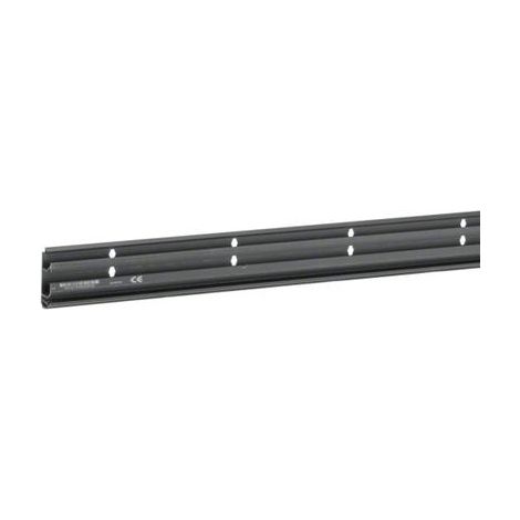 Hager Tehalit SL Sockelleistenkanal, Unterteil SL20055, Höhe: 55mm, mit zwei Weichlippen PVC hart, schwarz, Länge: 2000mm (SL200551)