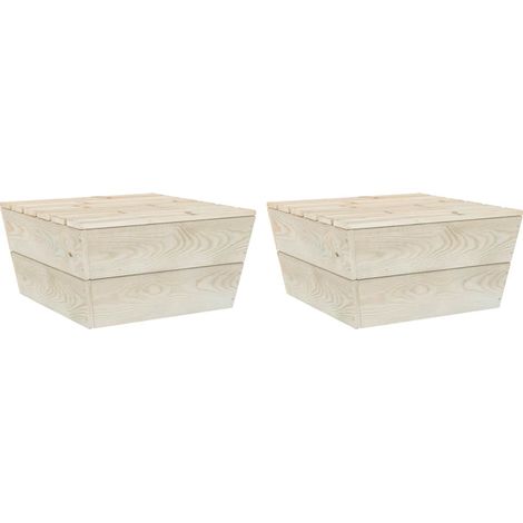 Gartentische 2 Stk. 60x60x30 cm Imprägniertes Fichtenholz vidaXL
