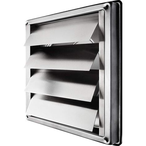 VKE Grille Aeration en Acier inoxydable 125mm Résistant aux Intempéries et Durable Grille Ventilation pour Sèche-linge avec Volets de Fermeture Automatique (1/5)