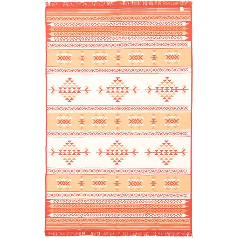 Tapis Kelim moderne Tapis Bright  - 250x160cm, Rectangular - 100% Coton - Tissé - Rouge