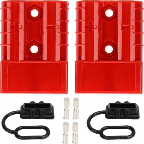 2 jeux de connecteurs rapides de batterie, fiche de déconnexion 50A 600V, Kit de prise de faisceau de cbles pour véhicule électrique (1/5)