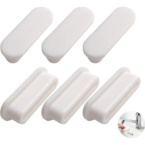 Stück – Überlaufstopfen – Silikon – Für 45–52 mm Keramikspülen – Werkzeuglose Montage – Bad/Küche – Weiß – 55 x 19 mm (1/5)