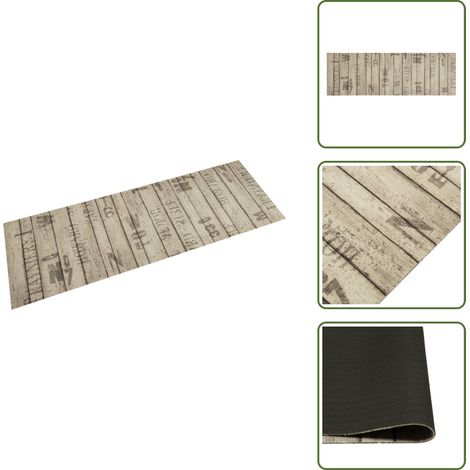 Küchenteppich Waschbar Zaun 60x180 cm Samt - Küchenläufer - Samt - PVC - Rutschfest - Maschinenwäsche (1/5)