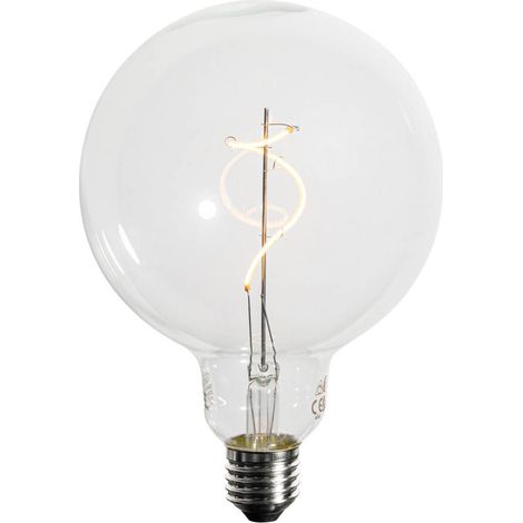 E27 dimmbare LED Spiral Filament G125 4W 270lm 2200K