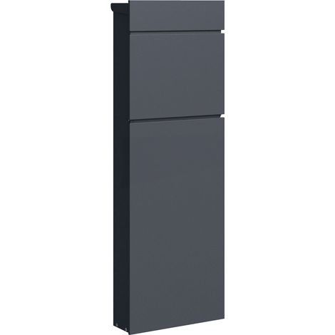 Freestanding anthracite steel letterbox with lock 227459324 227459324 (1/5)