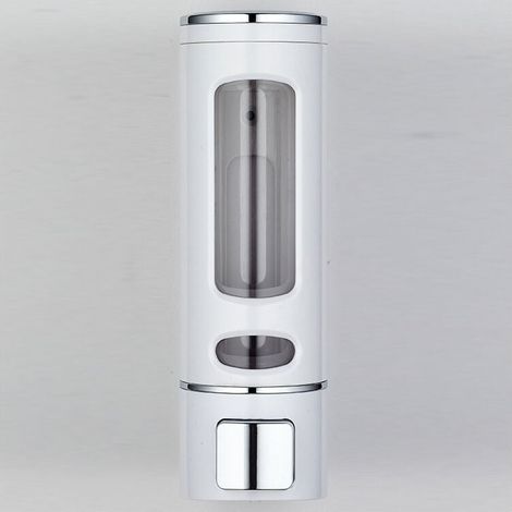 400 ml & White – 1 Piece, Wall-Mounted Soap Dispenser, Manual Soap Dispenser for Liquid Soap, Shower Gel, Shampoo YMYNY (1/4)