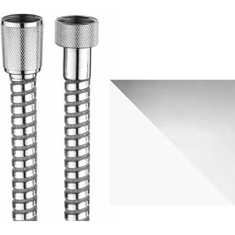 Flessibile Stretch-flex per doccia 1/2" x 1/2" FF conico, Bianco-cromo, L. cm. 150 A00101C00113021