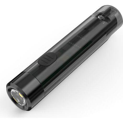 Mini portable LED flashlight with keychain, emergency whistle, waterproof, shockproof, for outdoor activities, camping, hiking (1/5)