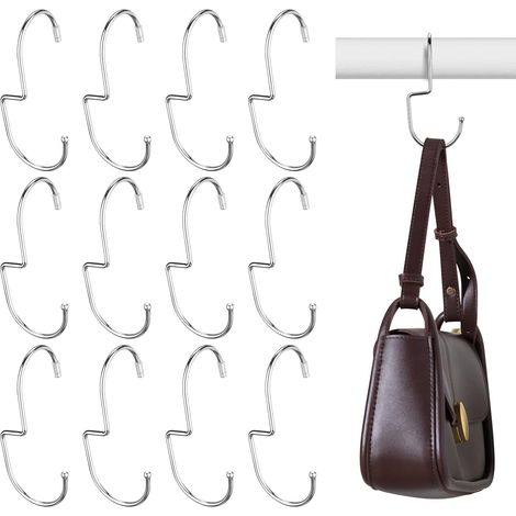 12 pièces porte-monnaie et cintre de sac en métal, organiseur de placard gain de place pour sacs à main (1/5)