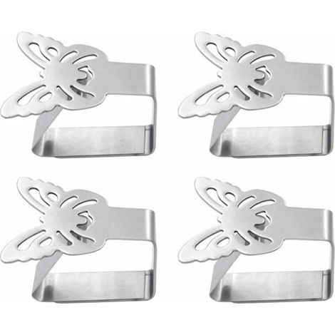 4 Pack Stainless Steel Tablecloth Clips Tablecloth Clamps Tablecloth Holder Covers (1/5)