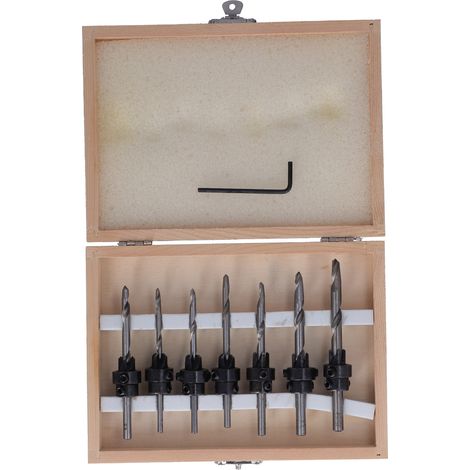 Countersink Bit High Speed Steel Woodworking Bench Drill Hole Accessories with Hex Wrench