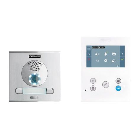 FERMAX 94521 Kit video placa CITY y monitor VEO-XS WIFI DUOX PLUS 2L con pantalla 4,3 en plástico ABS de alto impacto