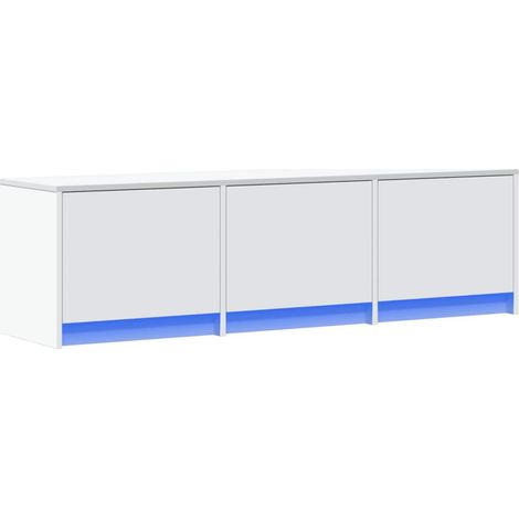 TV-Schränk mit LED Weiß 140 x 34 x 40 cm Holzwerkstoff