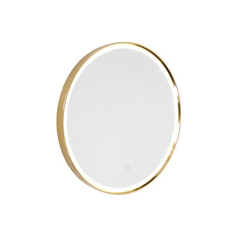 Copper Bathroom Mirror 50 cm Incl. LED with Touch Dimmer - Miral