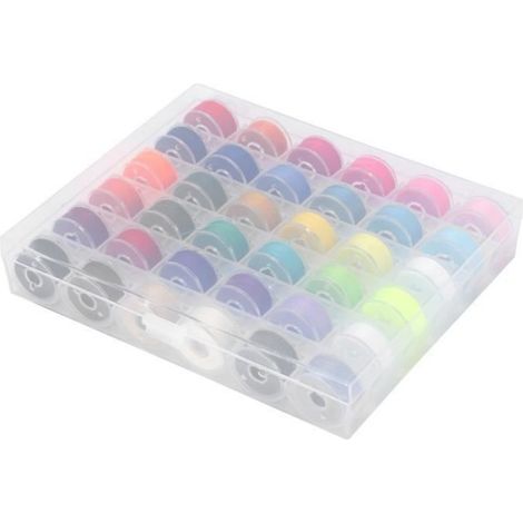 Fafeicy Jeu de canettes Ensemble de 36 canettes avec fils à coudre Accessoires de couture colorés 36 grilles en boîte (1/3)