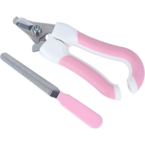 Pinkfarbenes Krallenscheren-Set für Haustiere mit Schutzhülle (1/5)