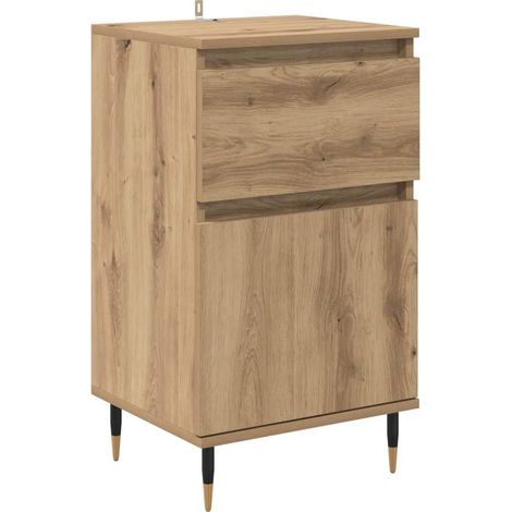Vitrina con cajón Roble artesanal 40 x 35 x 70 cm vidaXL (1/5)