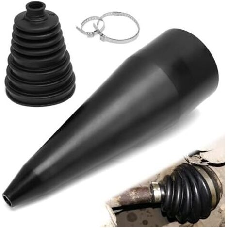 Soufflet De Transmission Universel Avec Colliers Métalliques, Protection D'arbre À Coller, Noir