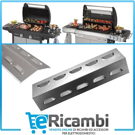 Accessorio per Barbecue Campingaz, Diffusore di Calore 5010001598, Dimensioni 38,7 x 11,7 cm, per Modelli Serie 3 e 4, Ricambio Barbecue campingaz