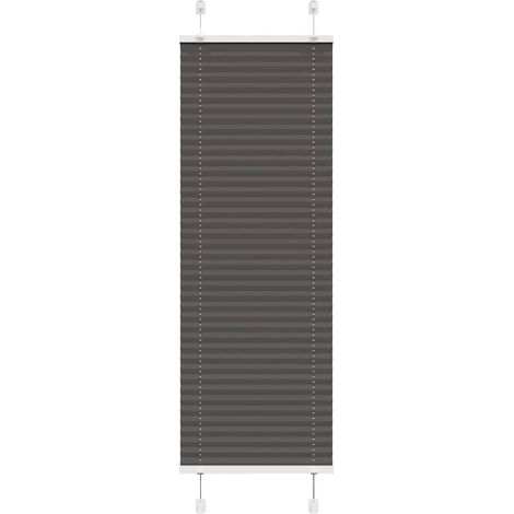 Plissee Schwarz 45x100 cm Stoffbreite 44,4 cm Polyester