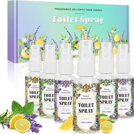 Spray WC, Citron, Menthe et Lavande, 3 x 180 ml (1/5)