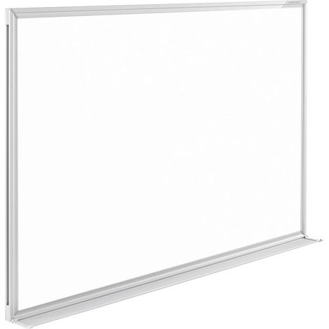 Schreibtafel B600xH450mm Stahlblech weiß magnetisch mit Aluminiumrahmen
