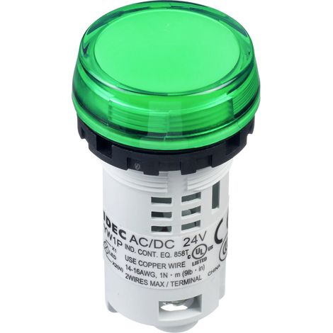 Idec  Meldeleuchte   Weiß/Grün 24 V/AC, 24 V/DC 1 St.