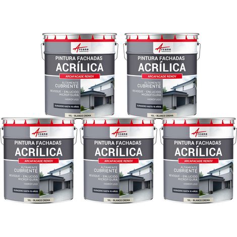 Pintura acrílica para exteriores, impermeable y duradera para fachadas exteriores - ARCAFAÇADE RENOV