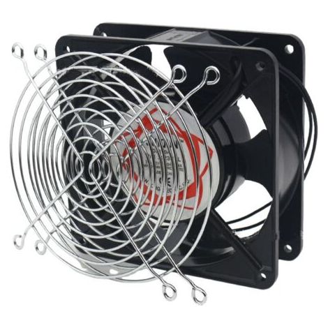 Ventilateur axial pour cassette de cheminée, insérable, haute température, de pales métalliques, silencieux et universel. 120 x 120 x 38 mm