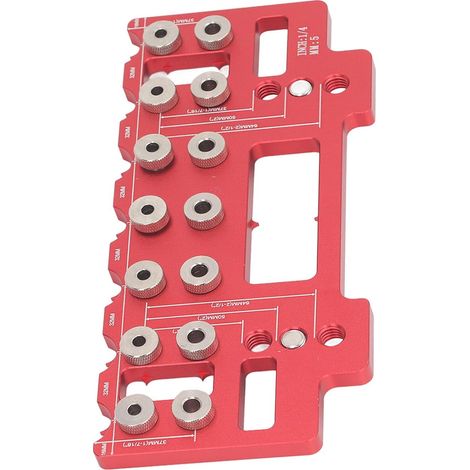 Outil de Gabarit de Poignée D armoire de 5 Mm pour le Travail du Bois Gabarit de Perçage en Alliage D aluminium avec Espacement des Trous de 32 Mm (1/4)