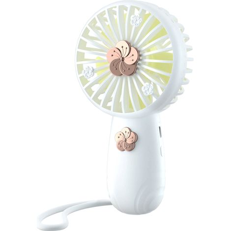 1 Ventilateur portable, 3 vitesses, turbine silencieuse, batterie 500 mAh, USB, pour bureau voyage extérieur (1/5)