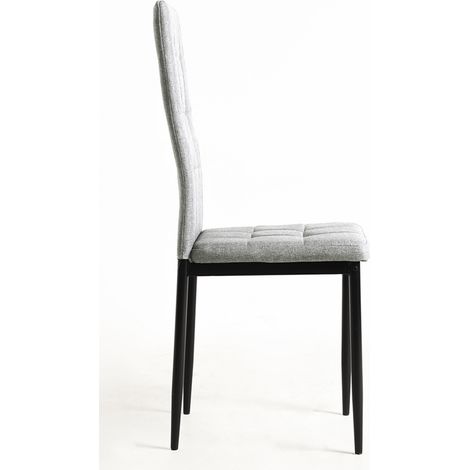 Packs Sillas Comedor - Pack 4 Sillas Lan Tela - Gris claro (1/4)