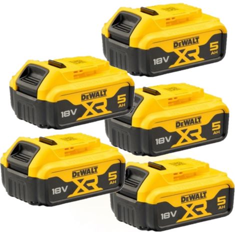 Dewalt DCB184P5 Lot de batteries 5 x DCB184 18V Li-Ion XR - 5 X 5.0Ah