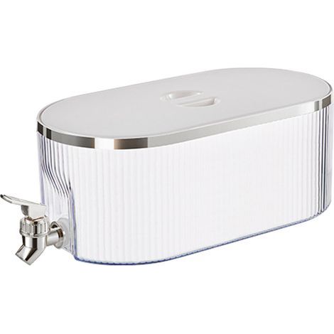 Distributeur de boissons PP étanche, grande ouverture, résistant aux températures élevées, bouilloire froide 5L, couleur crème (1/5)