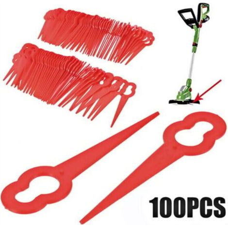 100 lame di ricambio in plastica PA6 per testina di decespugliatore BOSCH ART26LI, ART26 Accutrim-Crezuo