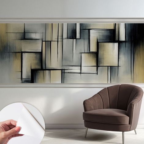 Fotomurale adesivo - parete decorativa - decorazione casa - stile moderno parete - Geometria astratta 250x104 cm (1/5)