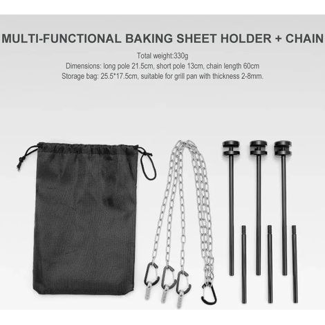 Trépied détachable pour barbecue, support pivotant en alliage d'aluminium, grille de cuisson extérieure, accessoires de camping, réchauds portables (1/5)