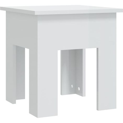 Maison Exclusive - Table basse blanc brillant 40x40x42 cm bois d'ingénierie (1/5)