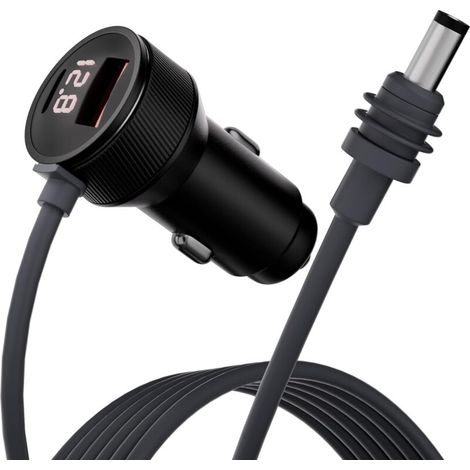 Mini chargeur de voiture, adaptateur secteur 12 V pour Mini Starlink 3 m, adaptateur allume-cigare 12 V-24 V avec port USB, port Type-C et voltmètre, câble d'alimentation CC, Starlink étanche (1/4)