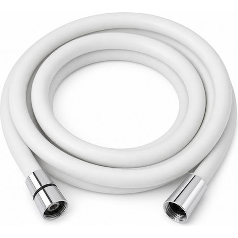 Flessibile doccia in silicone antiesplosione per bagno 2 m bianco (1/5)