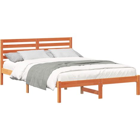 Maison Exclusive - Struttura del letto Marrone cerato 140 x 210 cm Pino massello