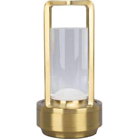 Lampe de table sans fil, abat-jour en cristal, 16 températures de couleur, télécommande, commande tactile, LED RGB à intensité variable, couleur or (1/5)