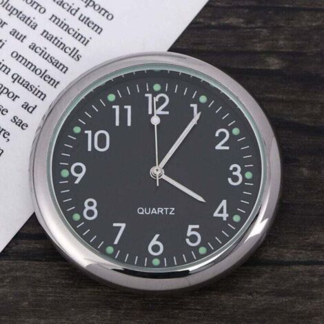 Horloge de voiture, horloge de tableau de bord adhésive universelle, décoration lumineuse pour montre (1/3)