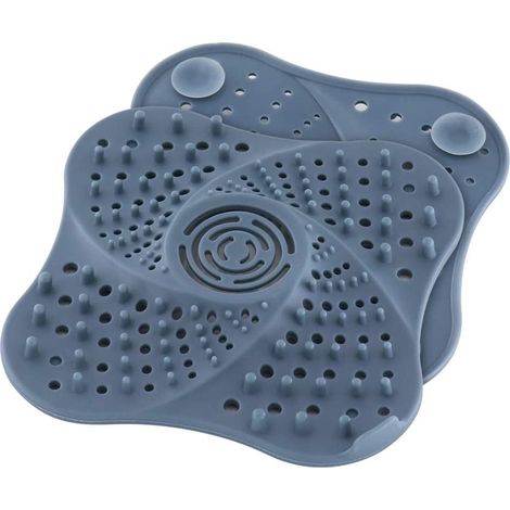Filtre à cheveux pour bonde de douche, tube en silicone avec ventouse, pour baignoire et cuisine. (1/5)