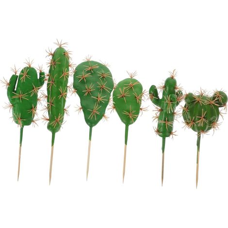 Cactus Simulé Décoratif 6 Pièces en Écume, Plante Cactus Verte (1/5)