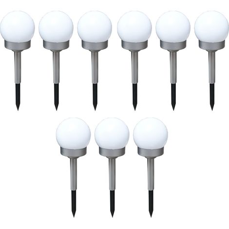 Ensemble de 9 lumières de boule de prise solaire à LED
