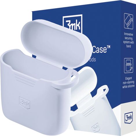 Apple AirPods 2. Generation – 3mk Silikon-AirPods-Hülle, Weiß